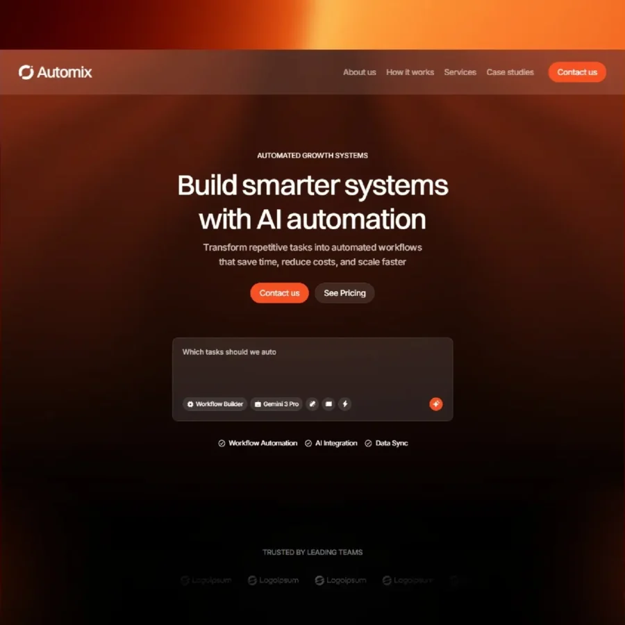 Automix — AI Automation Agency Template — Mudasir Hussain Framer Template