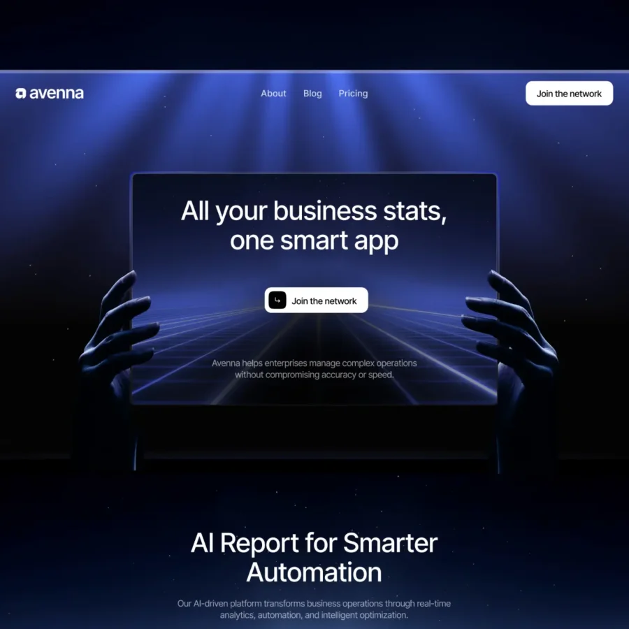 Avenna — AI App Website — Adam Unroot.design Framer Template