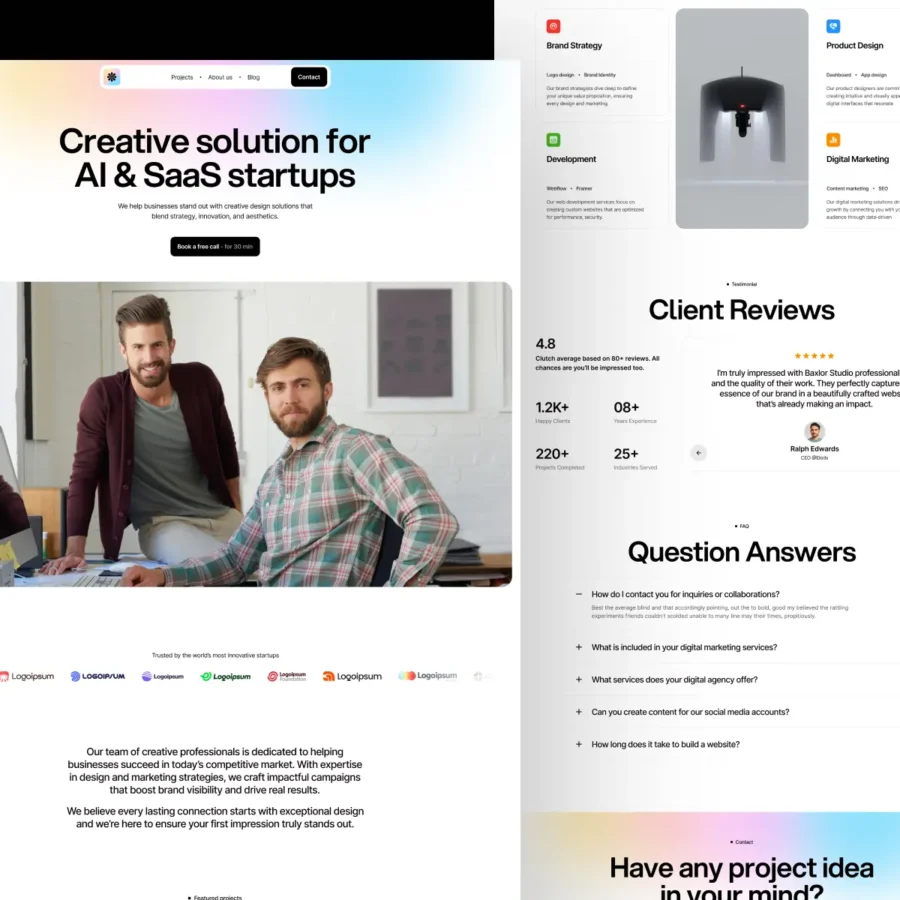 Baxlor — Portfolio Template — Abdur Rahman Framer Template