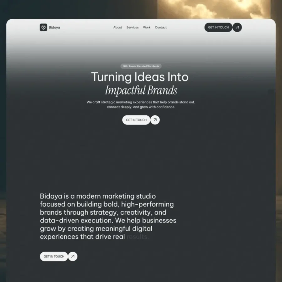 Bidaya — Agency, Studio, landing page — Mejed Alkoutaini Framer Template
