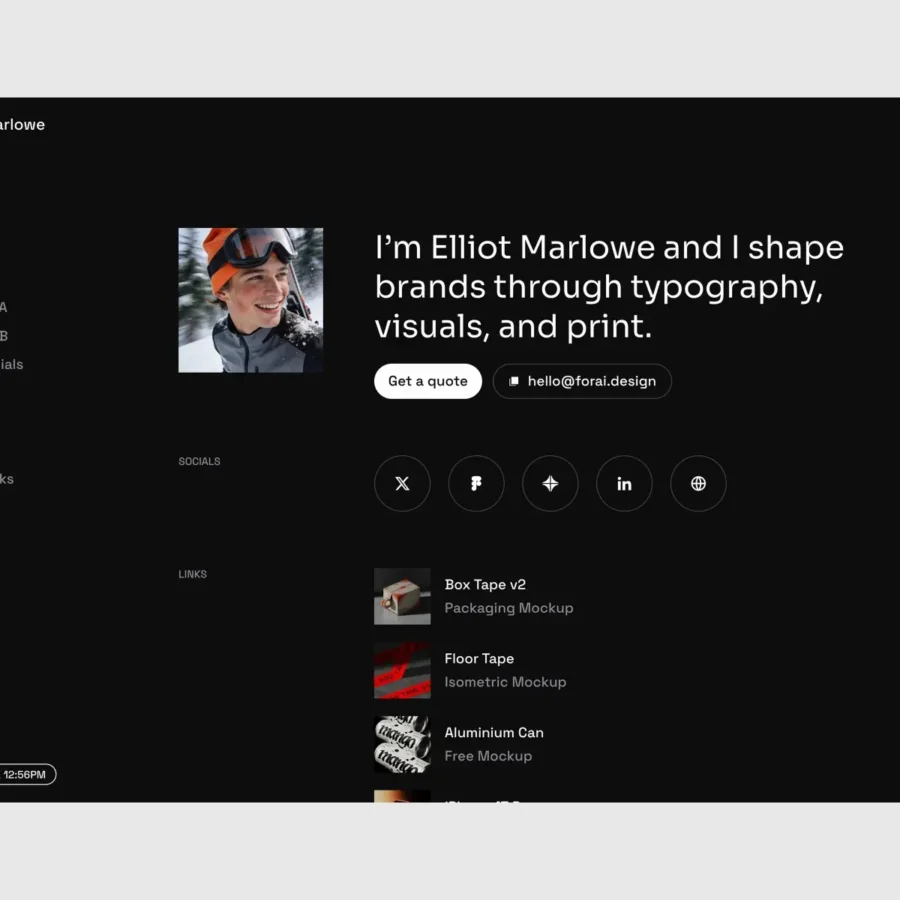 Biofolio — Link in Bio & Personal Portfolio — ForAI Framer Template