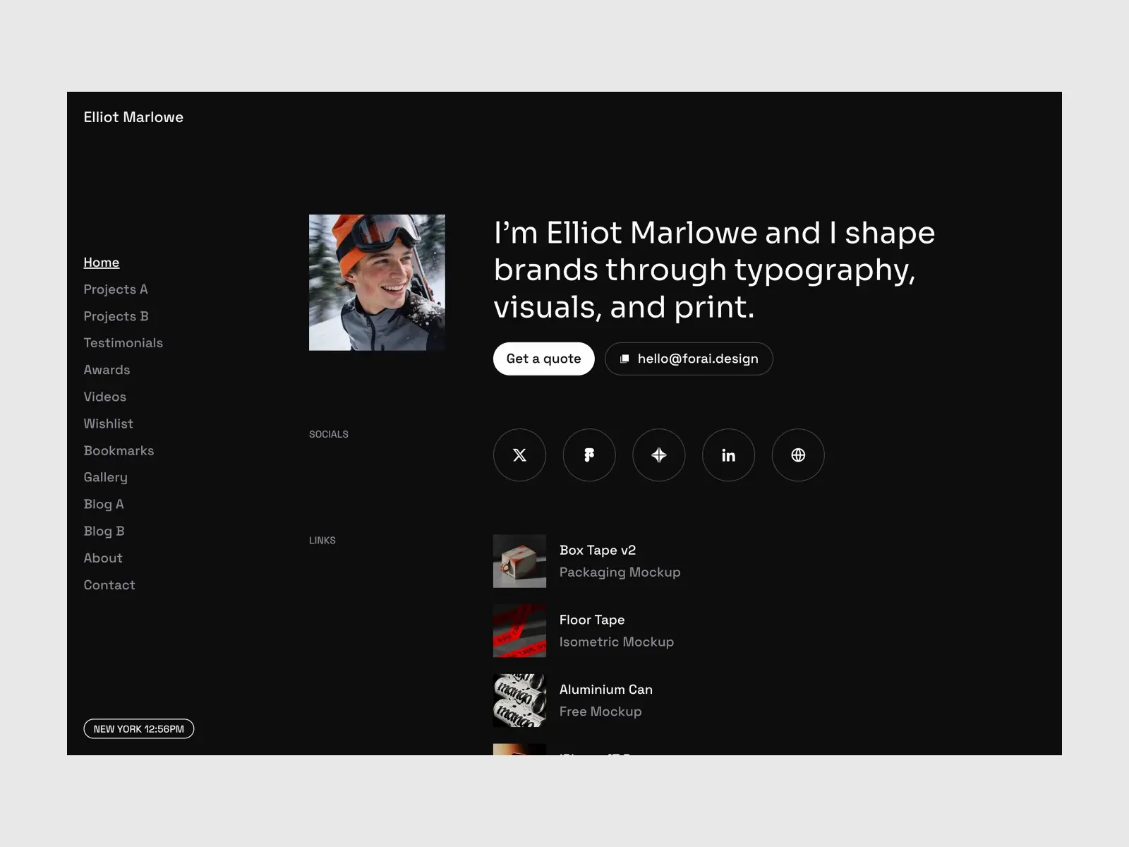 Biofolio — Link in Bio & Personal Portfolio — ForAI Framer Template