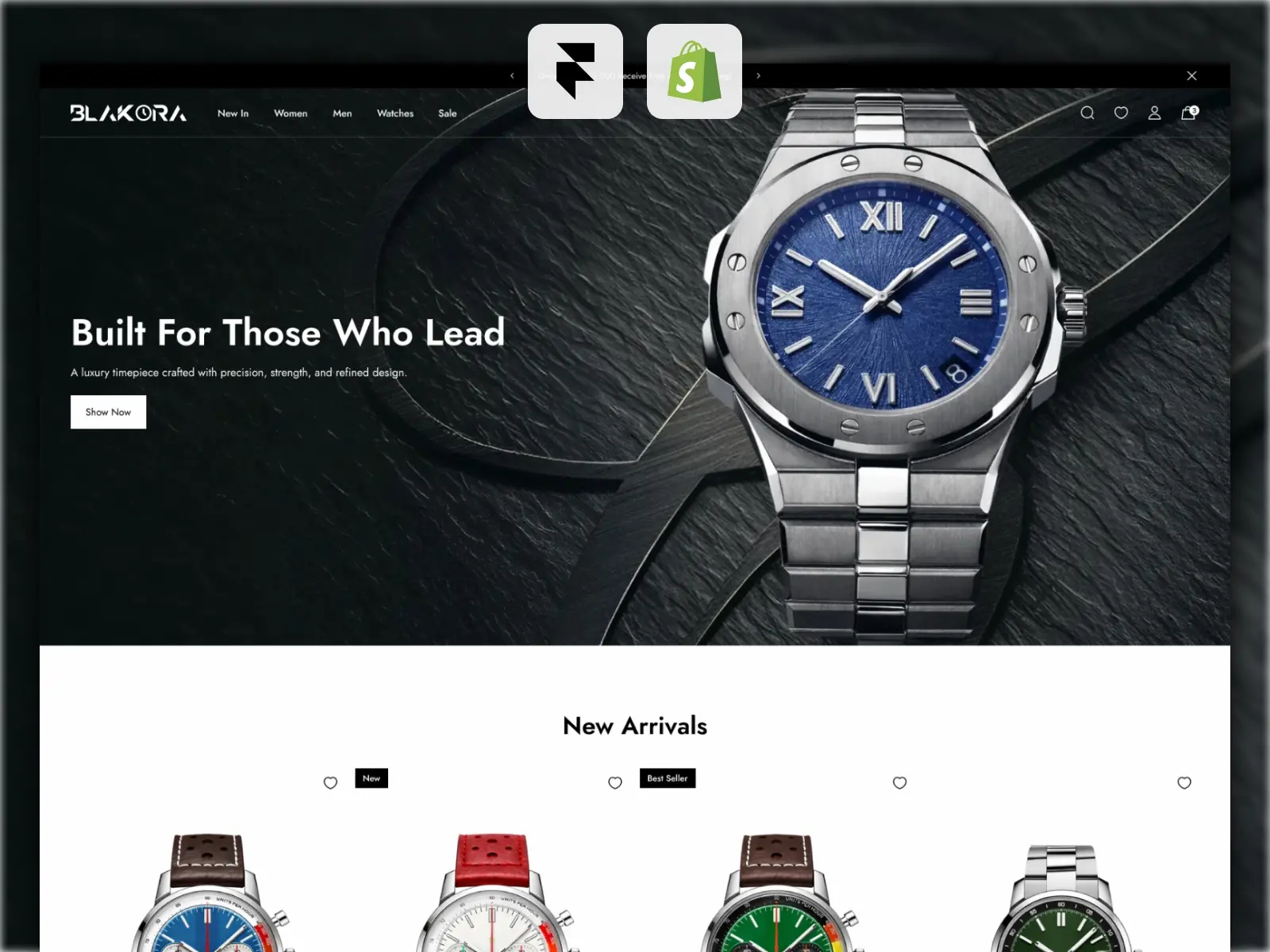 Blakora — Premium watch e-commerce template — Dharmesh Sudani Framer Template