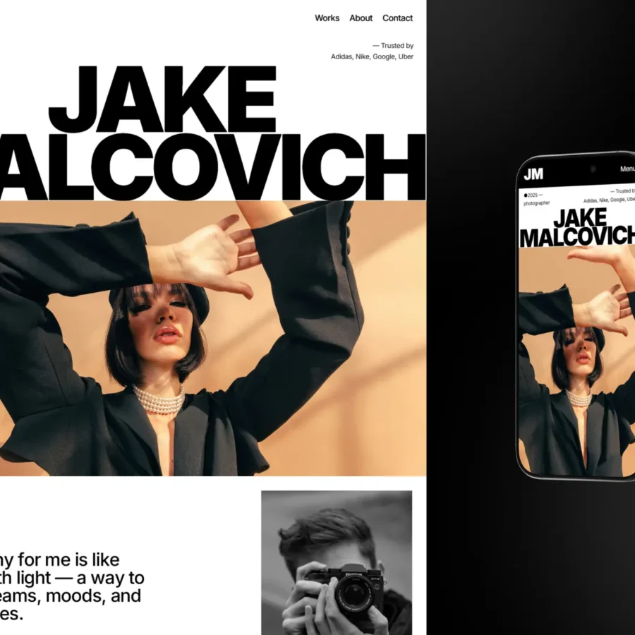 Blinked — Photographer Portfolio Website — Nikita Shabunko Framer Template