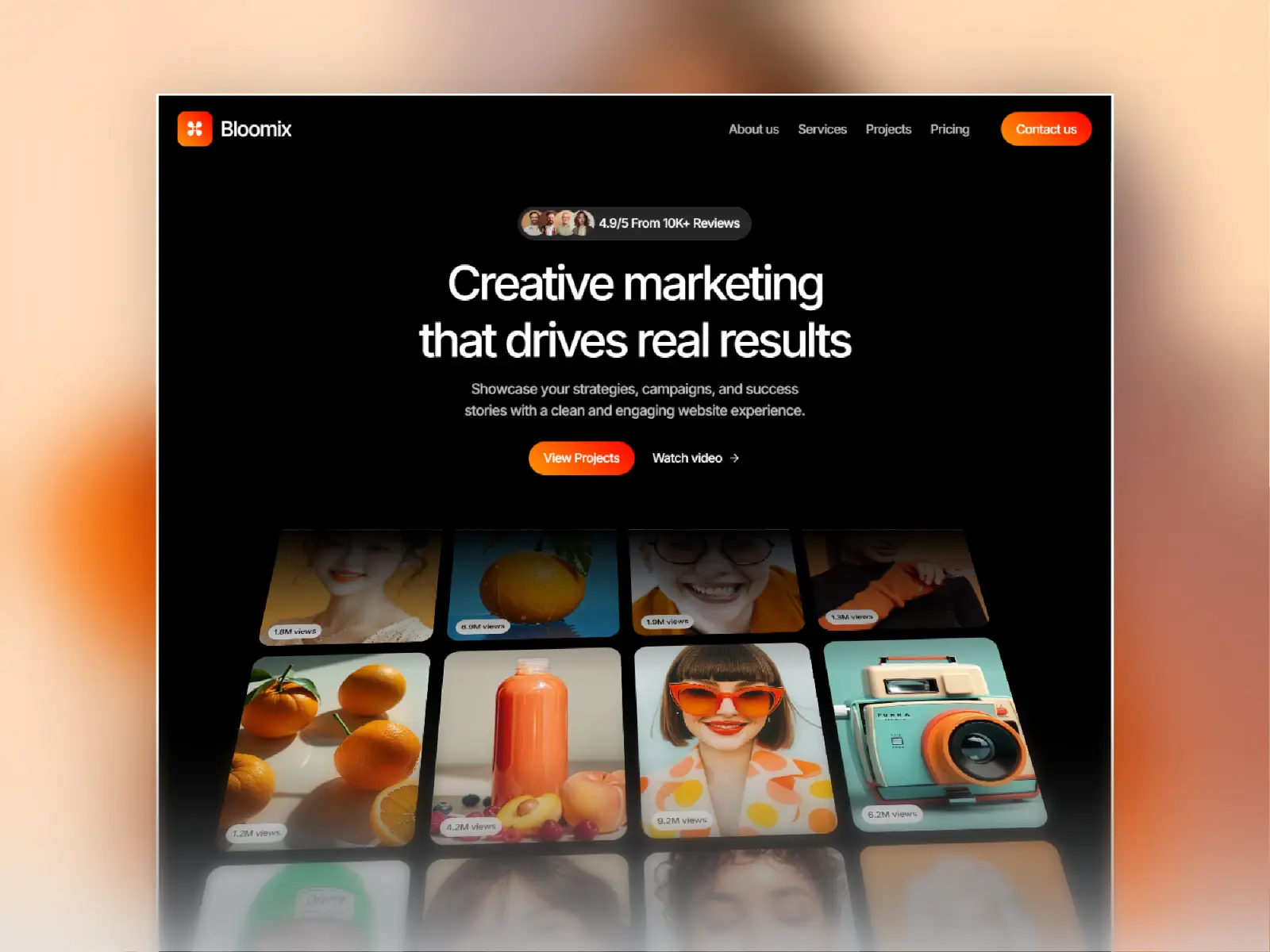 Bloomix — Social Media Agency Template — M Hussain Framer Template