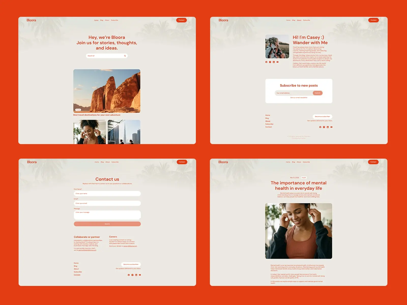 Bloora — Minimal Blog Creator Template