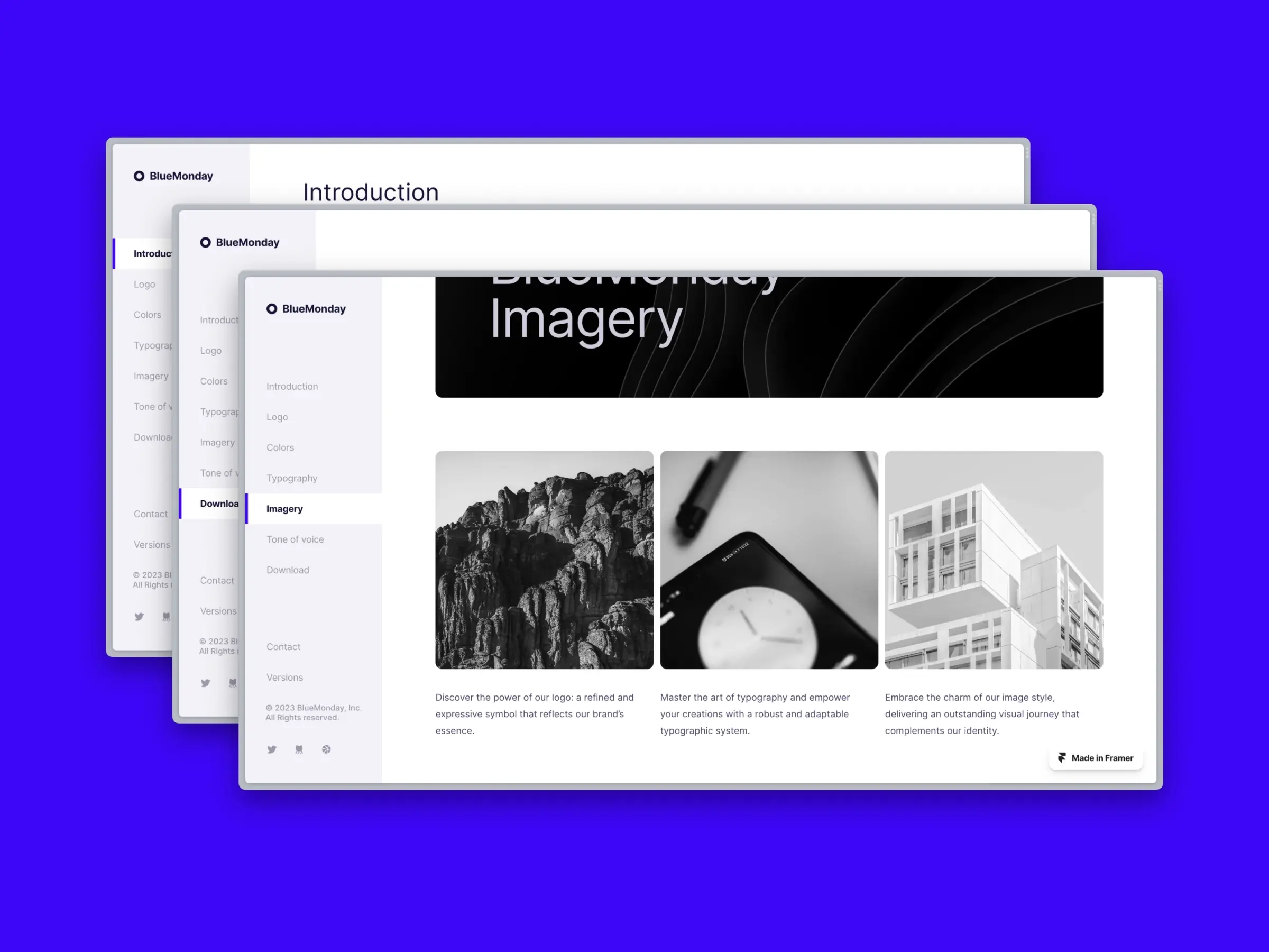 BlueMonday — Brand Design Guidelines Template