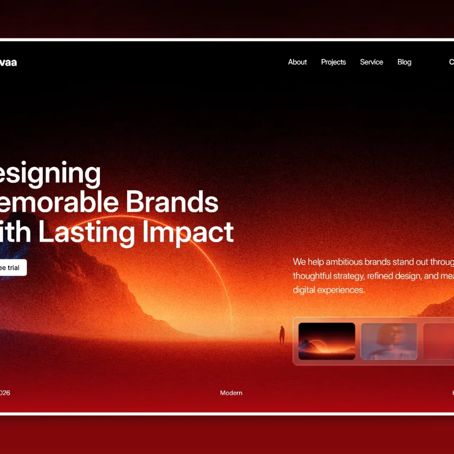 Bluva — Dark Agency & Studio Template — FramerStation Framer Template