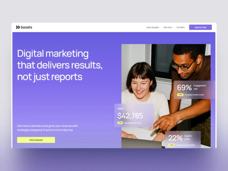 Boosts — Marketing Agency Template — dianadia amira Framer Template