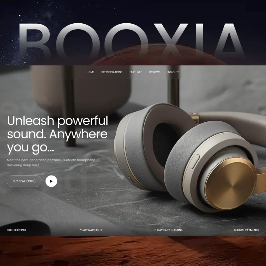 Booxia — Single Product Framer Template — Template Munk Framer Template