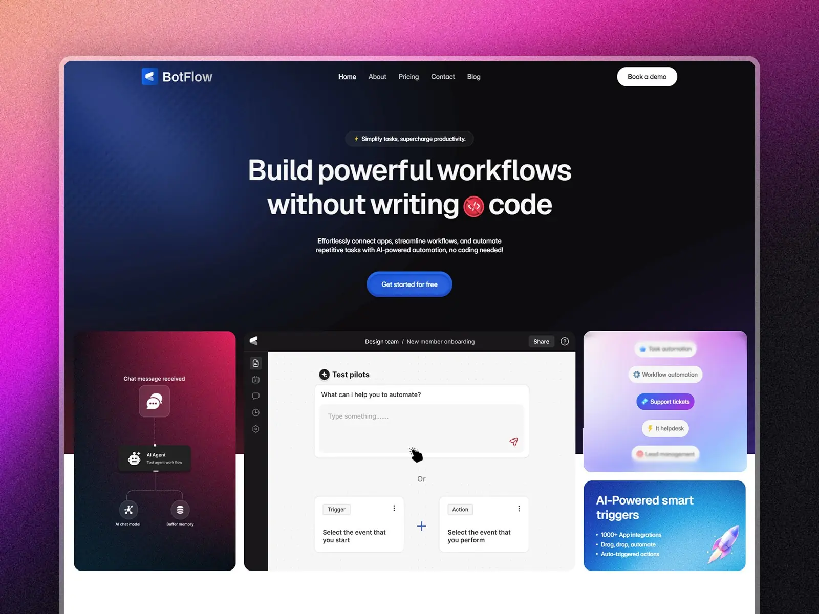BotFlow — SaaS Product Landing Page — Salim from Webestica Framer Template