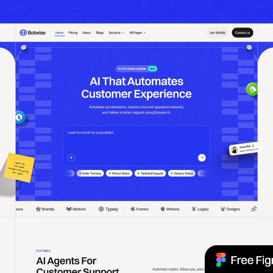 Botwise — AI-First SaaS Template — Sandy Koshti Framer Template