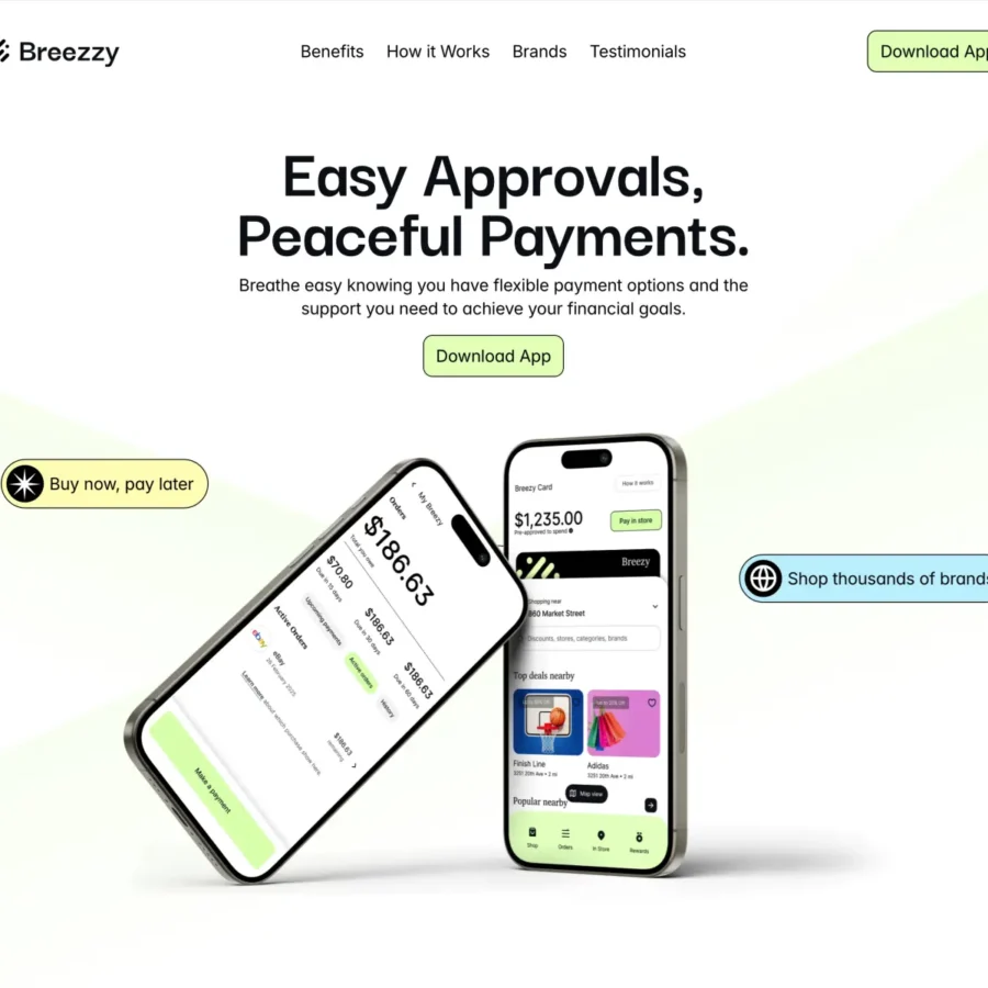 Breezzy — Pay Later App — Mainnet Design Framer Template