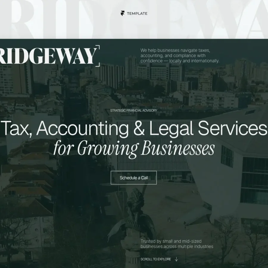 Bridgeway — Tax & Accounting Website Template — João Barbosa Framer Template