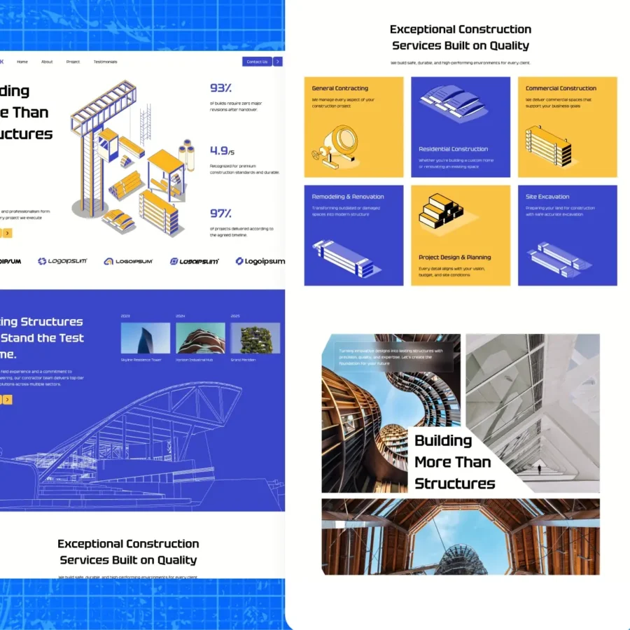 Brikk — Construction Agency Template — Grooic LLC Framer Template