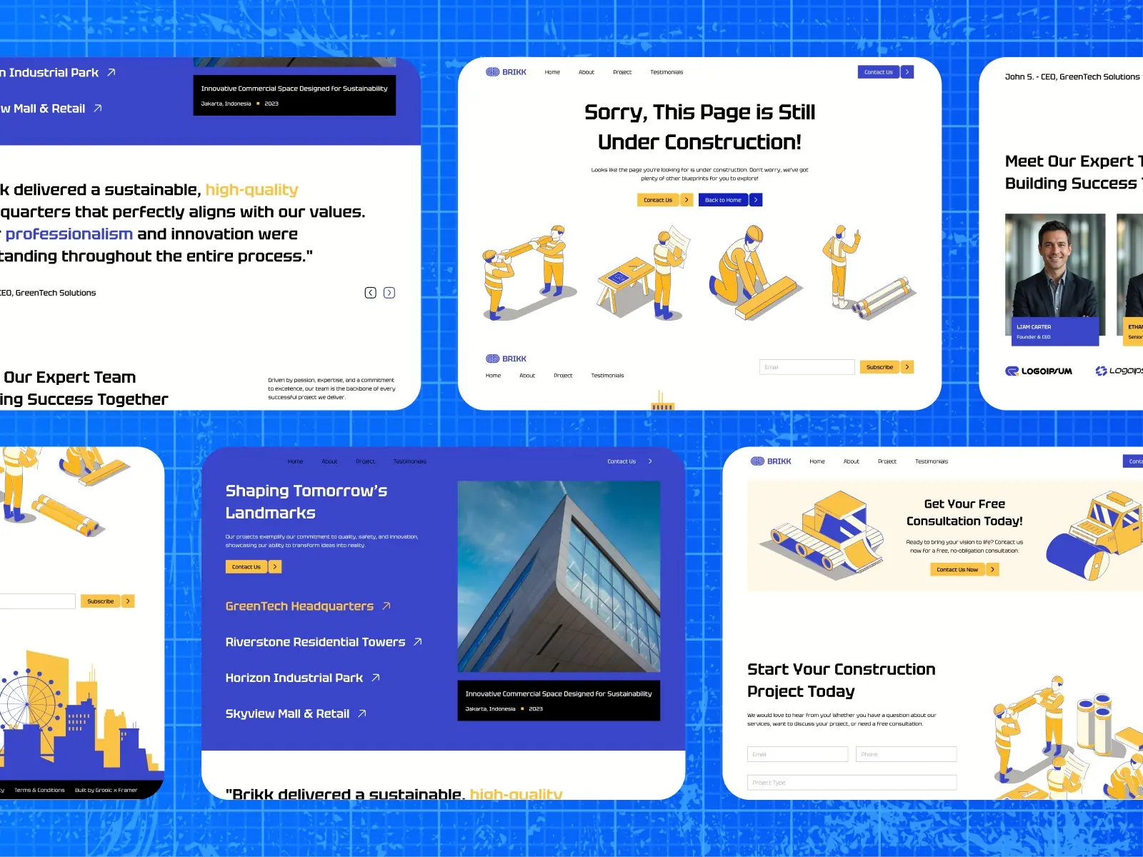 Brikk — Construction Agency Template