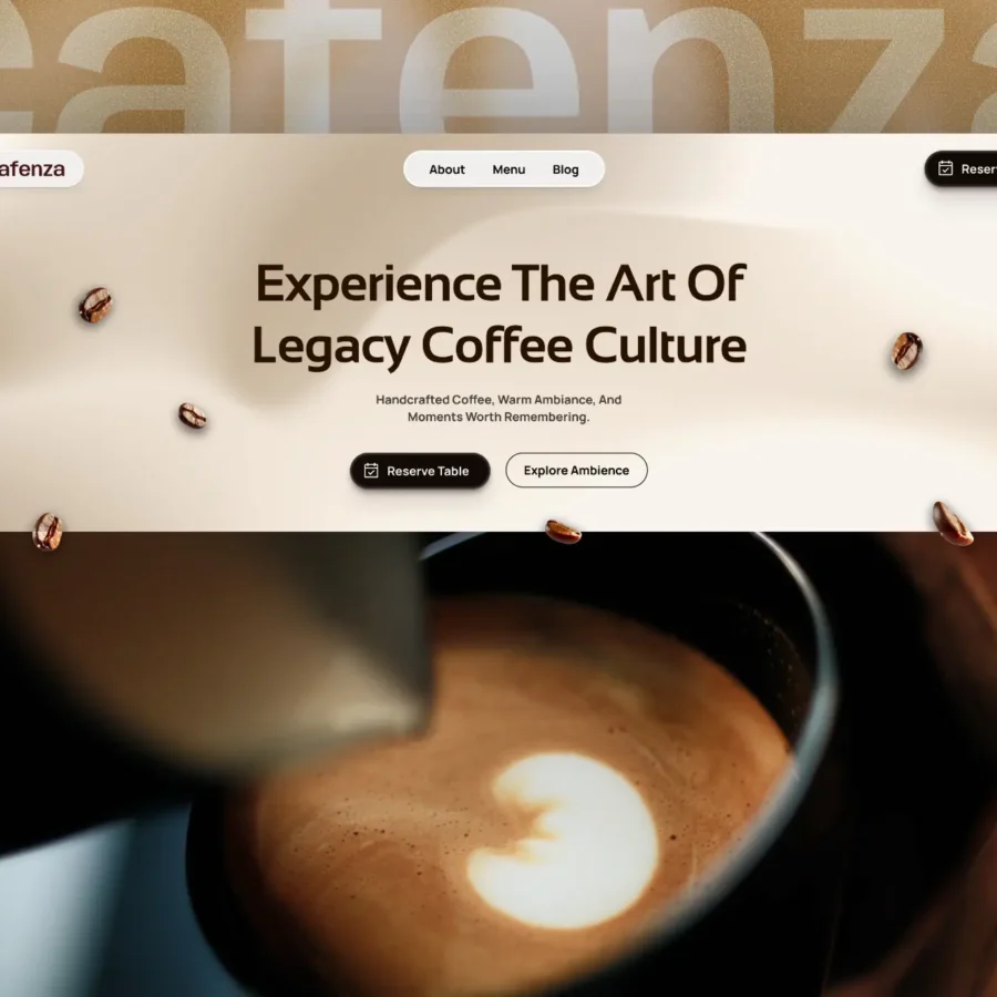 Cafenza — Cafe & Bistro Website Template — Jitu Raut Framer Template