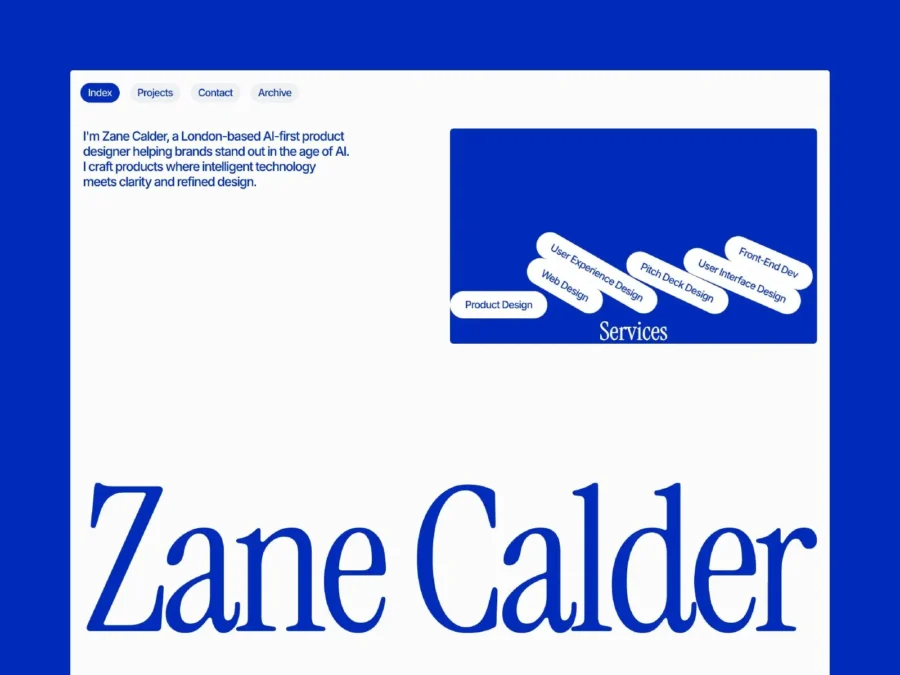 Calder — Minimal Portfolio Template — Chayan Panda Framer Template