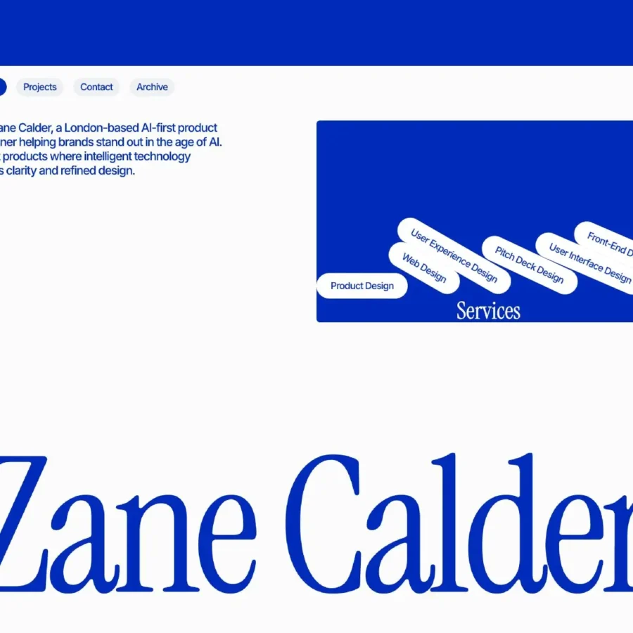 Calder — Minimal Portfolio Template — Chayan Panda Framer Template