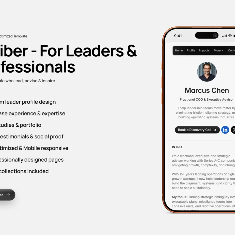 Caliber Pro — For Leaders & Top Professionals — Launcher.Supply Framer Template