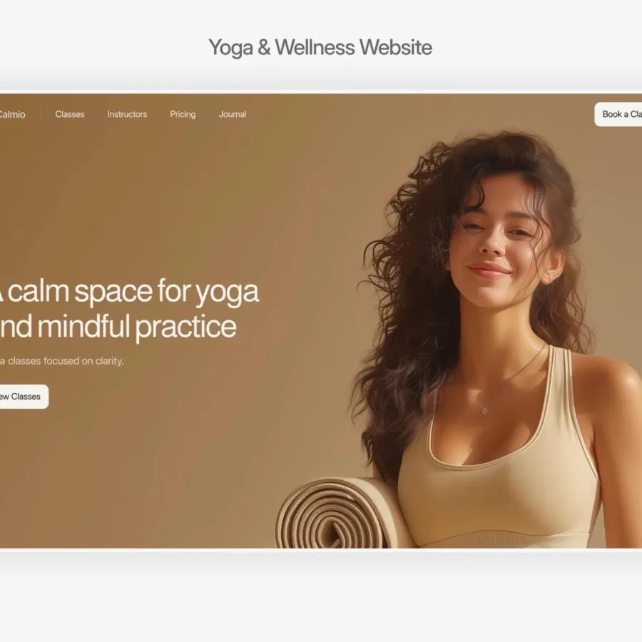 Calmio — Yoga & Wellness Website Template — Entraw Framer Template