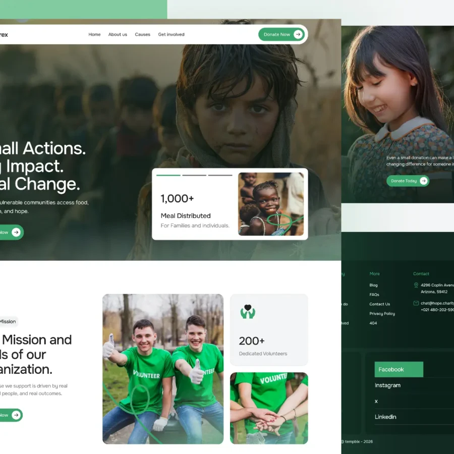 Carex — Non-Profit Framer Website Template — Tempbix Framer Template