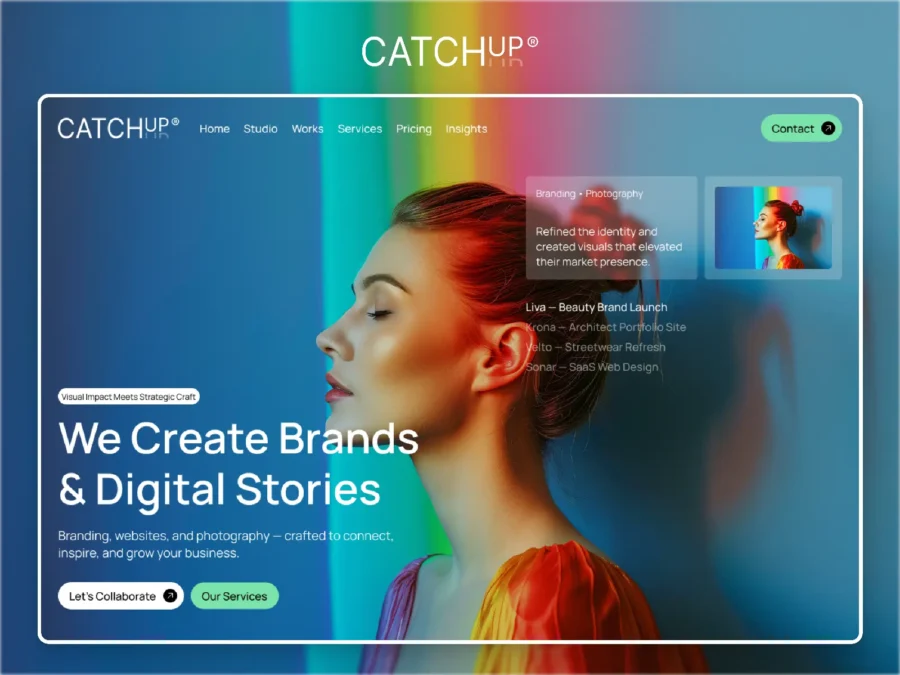 Catchup — Design, Branding & Digital Growth — Erapee Framer Template
