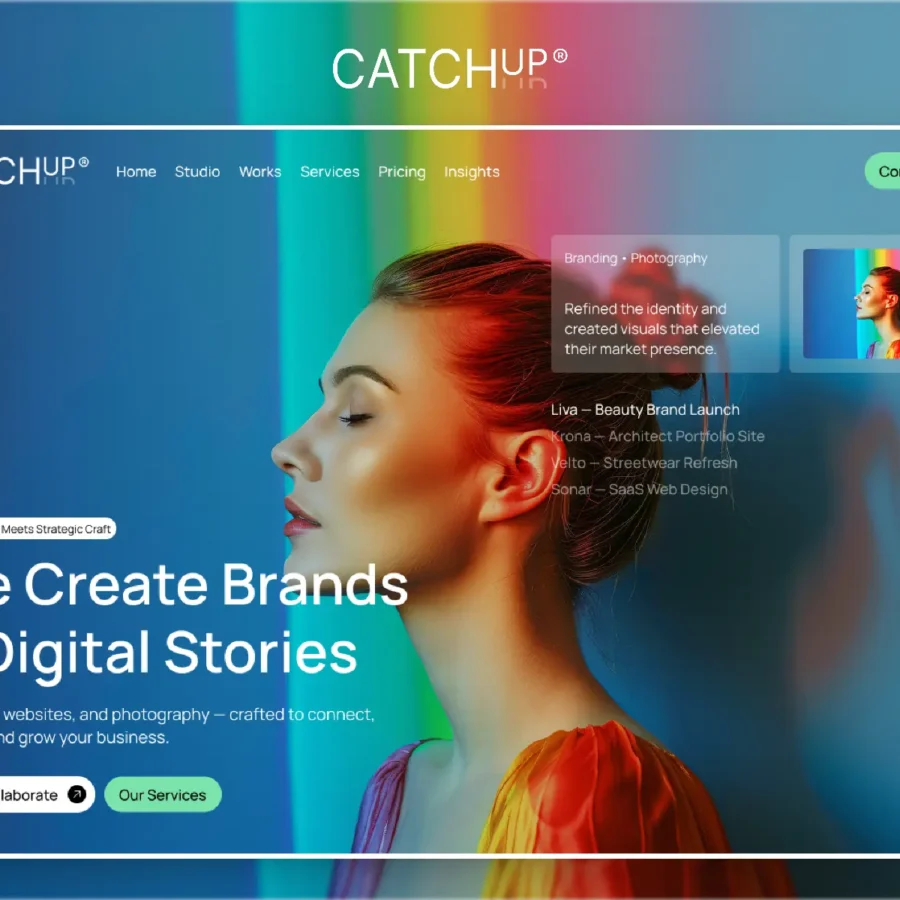 Catchup — Design, Branding & Digital Growth — Erapee Framer Template
