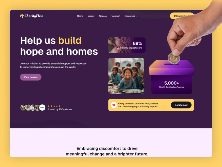 Charityflow — Nonprofit, Charity & NGO Template — Salim from Webestica Framer Template