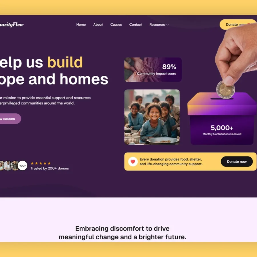 Charityflow — Nonprofit, Charity & NGO Template — Salim from Webestica Framer Template