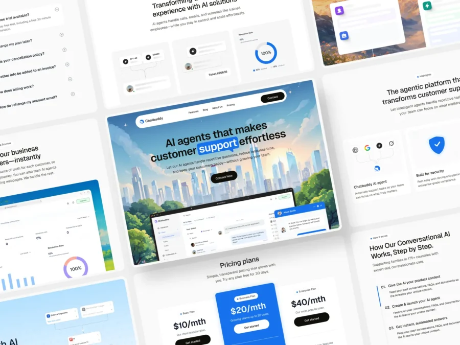 Chatbuddy — SaaS Landing Page Template — FramerStation Framer Template