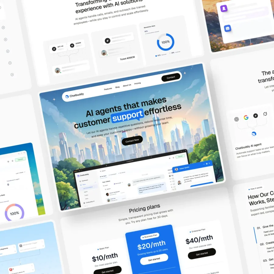 Chatbuddy — SaaS Landing Page Template — FramerStation Framer Template
