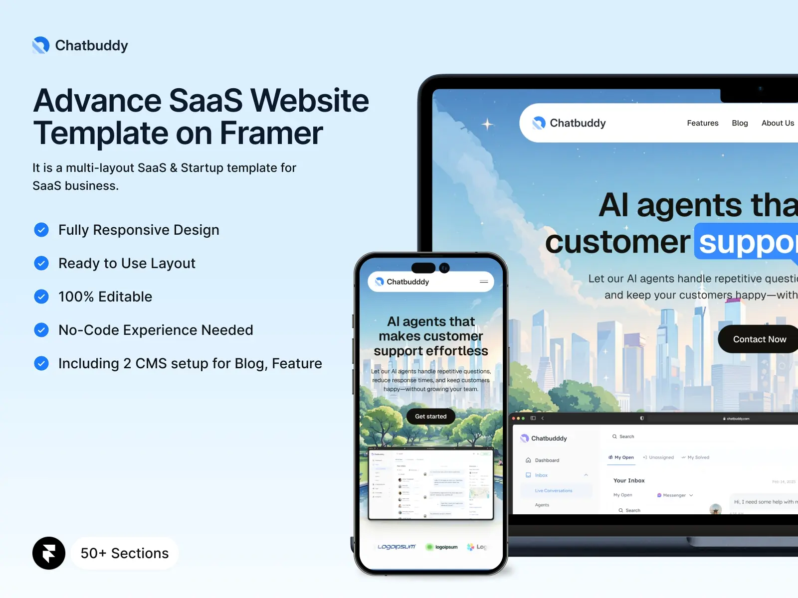 Chatbuddy — SaaS Landing Page Template
