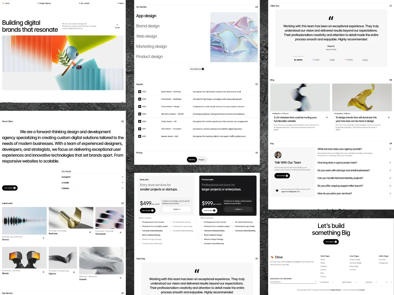 Clavo — Marketing Agency Framer Template