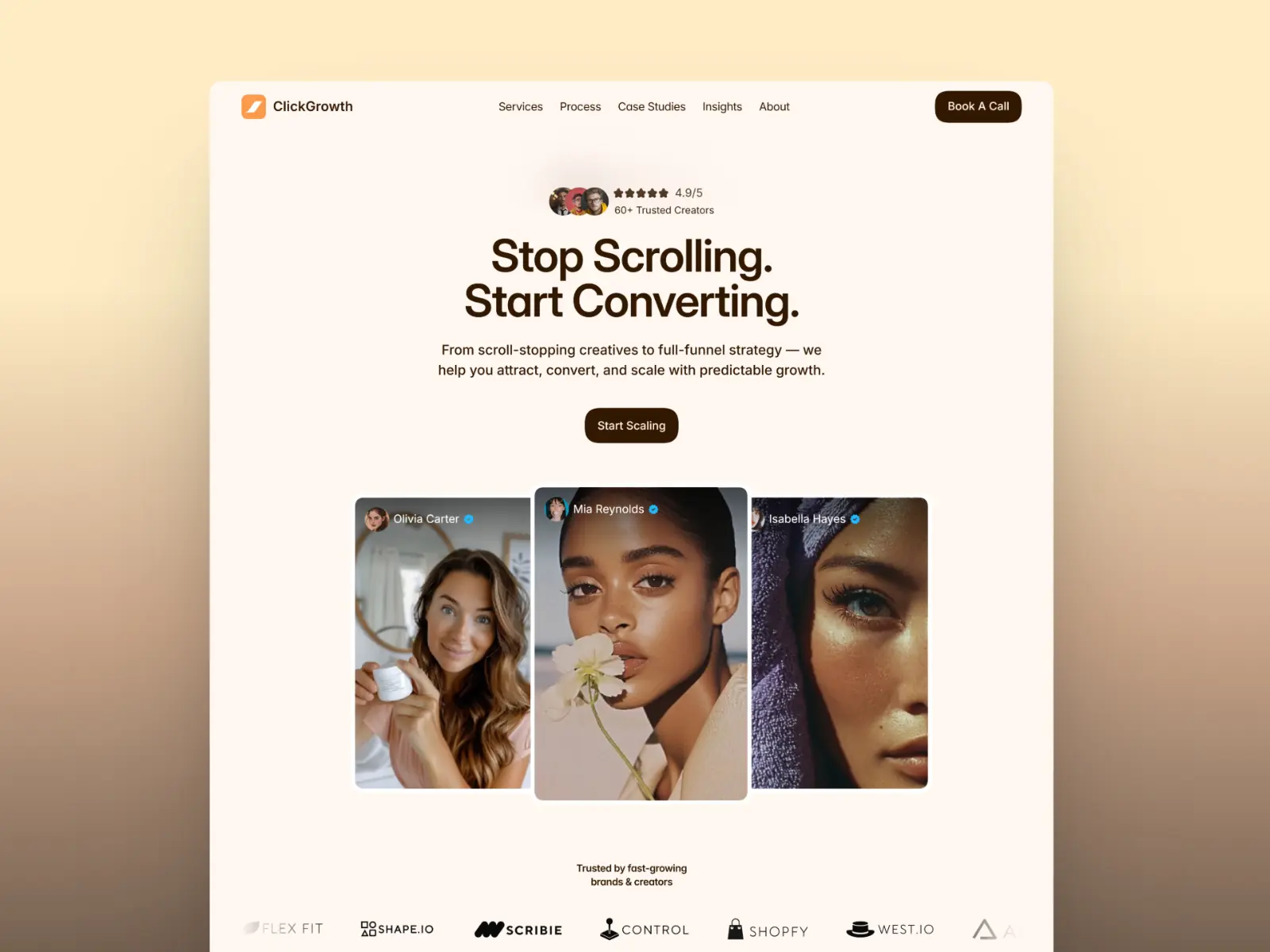 ClickGrowth — Social Media Agency Template — Francis Okechukwu Framer Template
