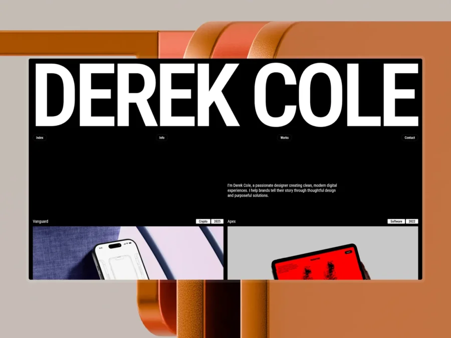 Cole — Minimal Portfolio Template — Muhammed Irshad Framer Template