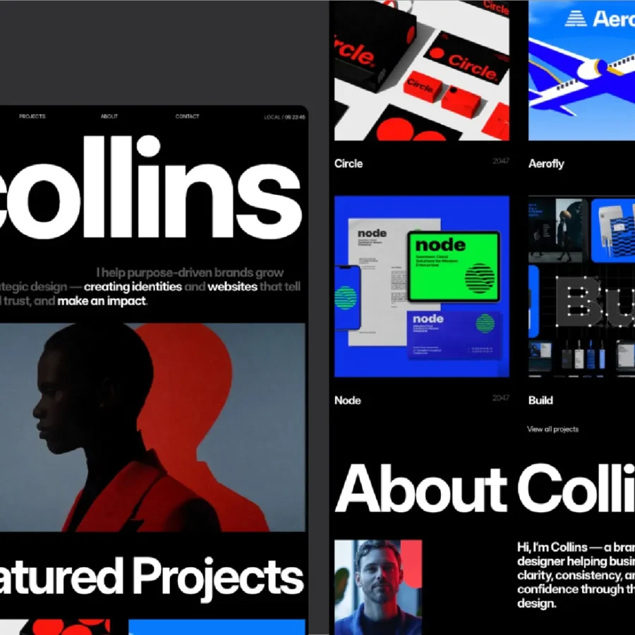 Collins — Free Portfolio Website Template — Akinbinu Akintayo Framer Template