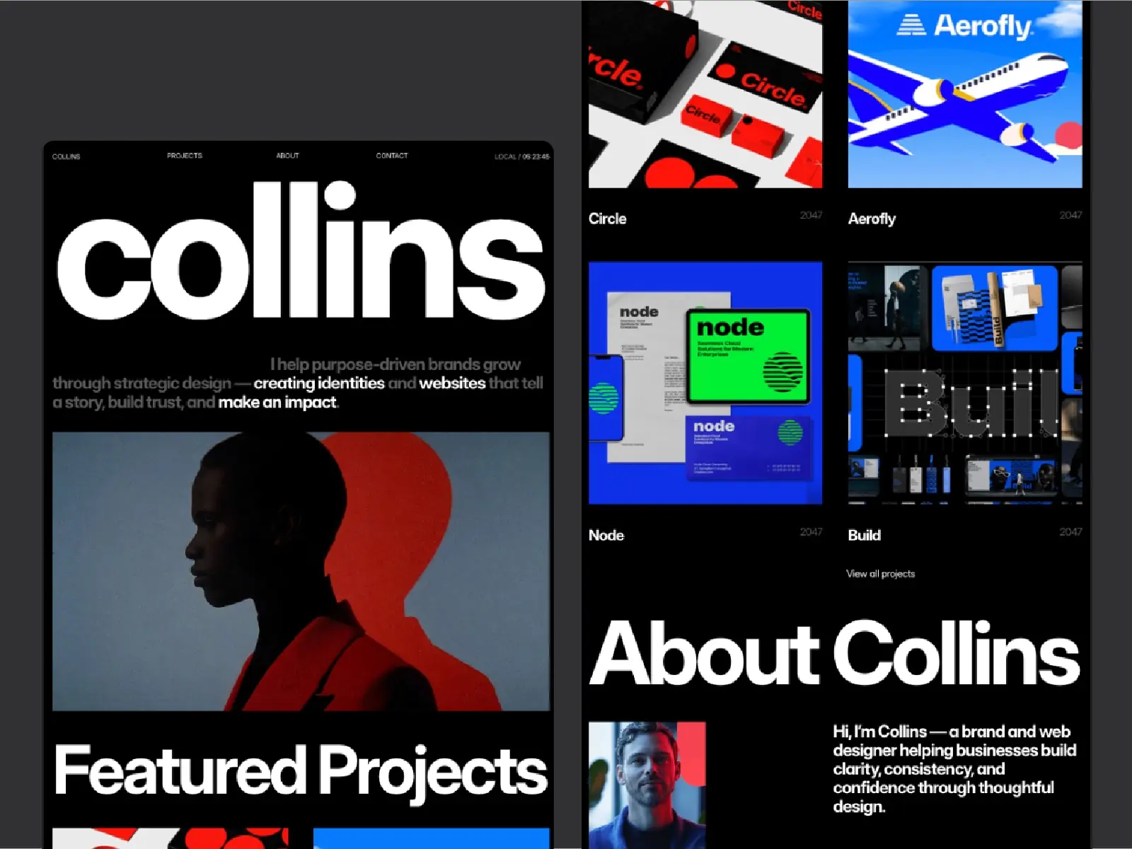 Collins — Free Portfolio Website Template — Akinbinu Akintayo Framer Template