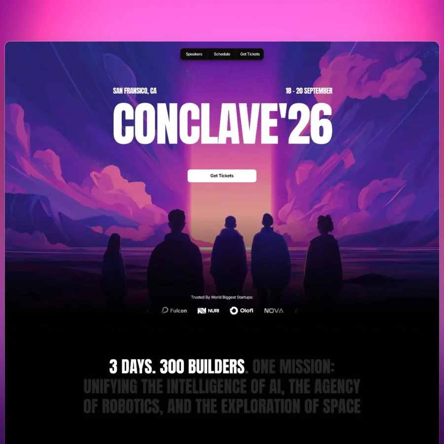 Conclave — Tech Summit & Conference Template — Adheeb Framer Template