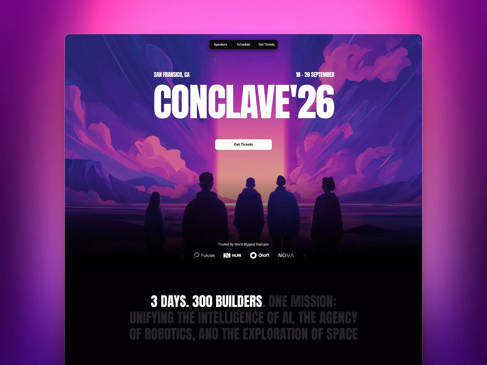 Conclave — Tech Summit & Conference Template — Adheeb Framer Template