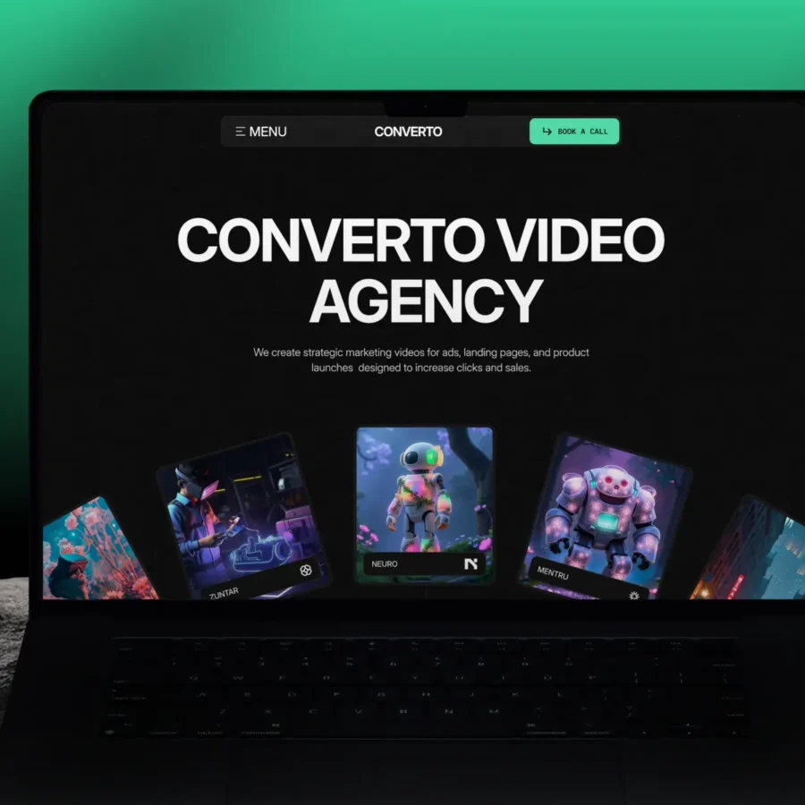 Converto — Ad & Marketing Video Agency Site — Grabui Library Framer Template