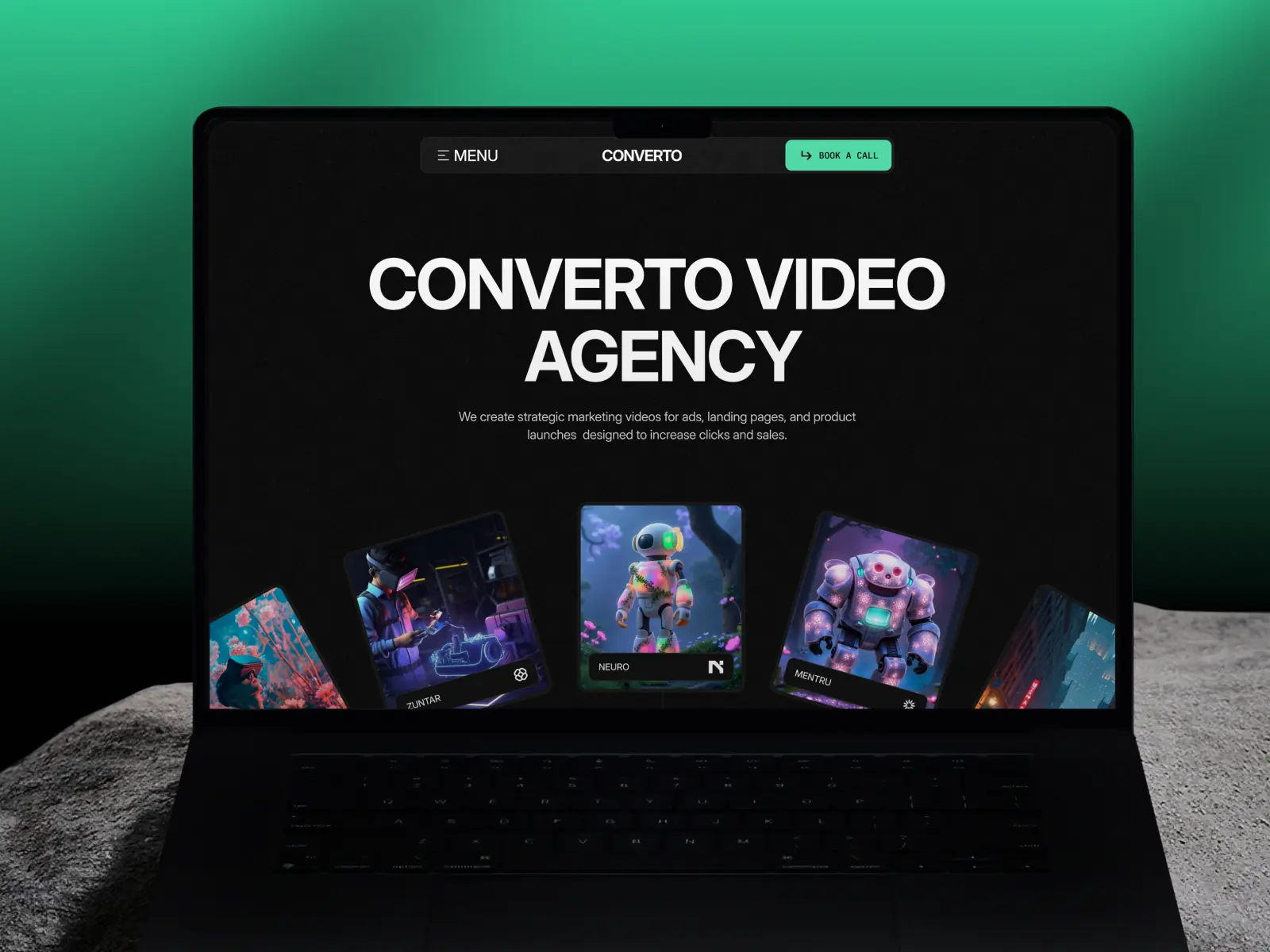 Converto — Ad & Marketing Video Agency Site — Grabui Library Framer Template