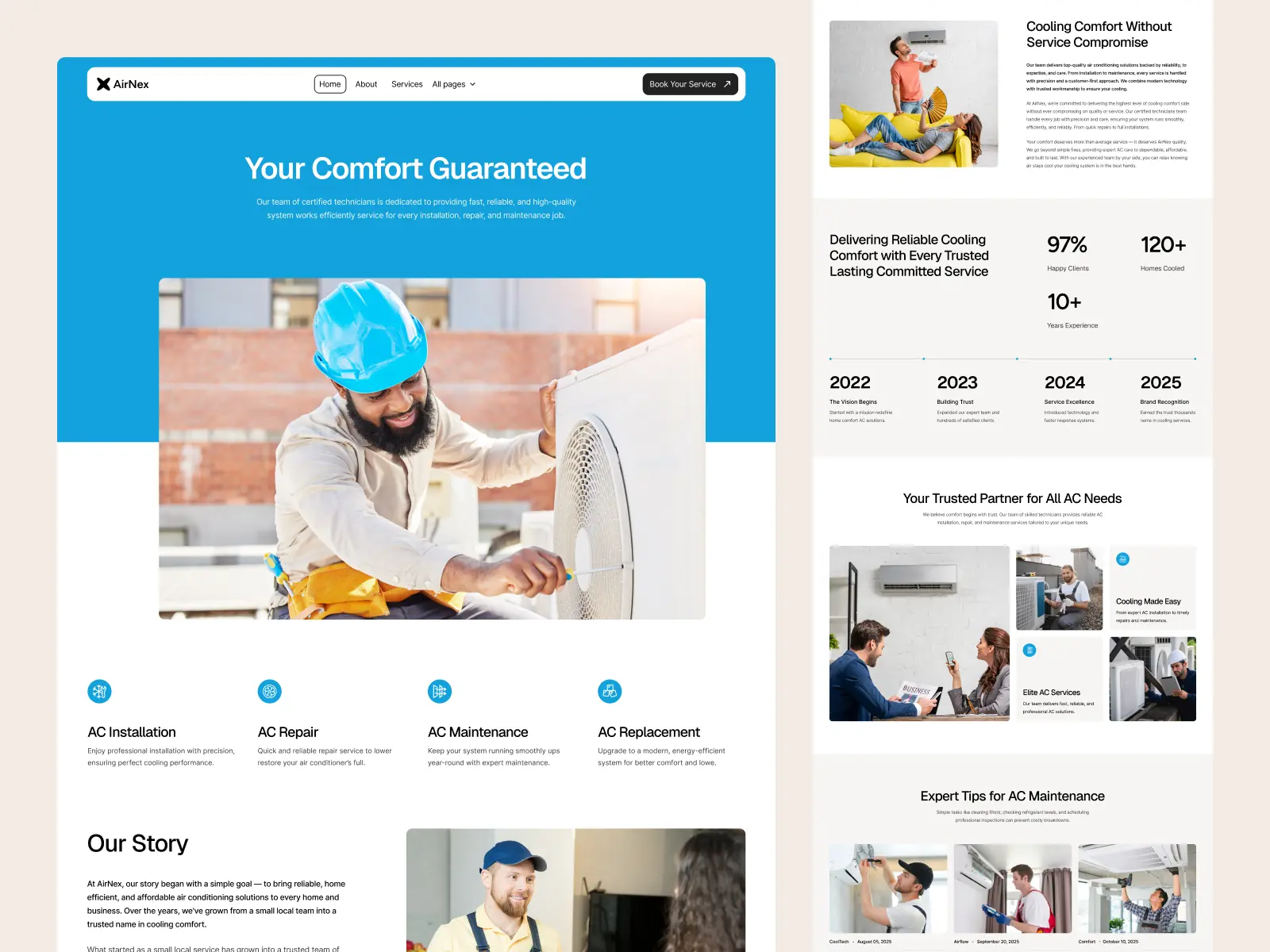 Coolix — Free AC Maintenance Template — Mehanuz Meghla Framer Template