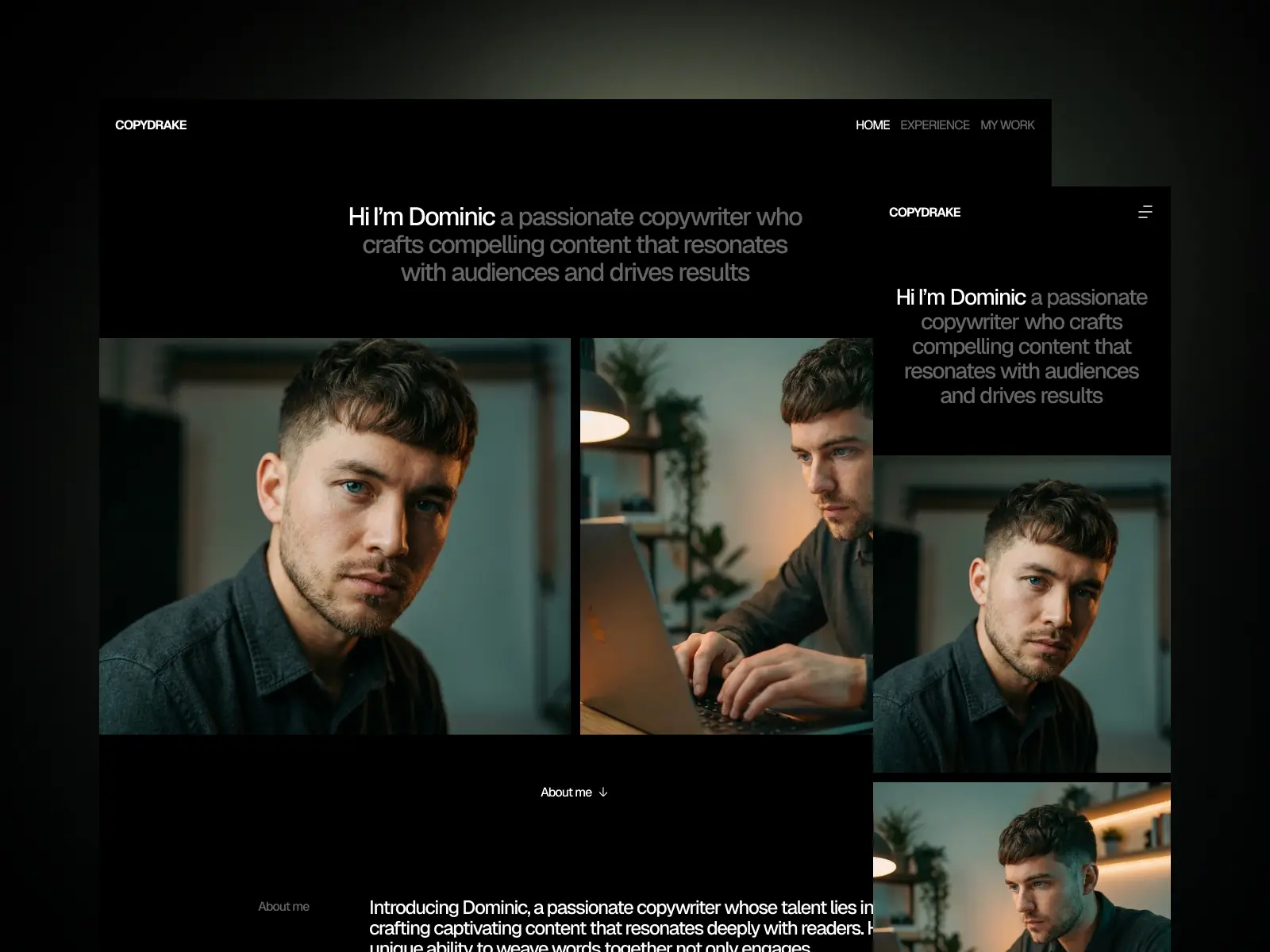 Copydrake — Copywriter Personal Website