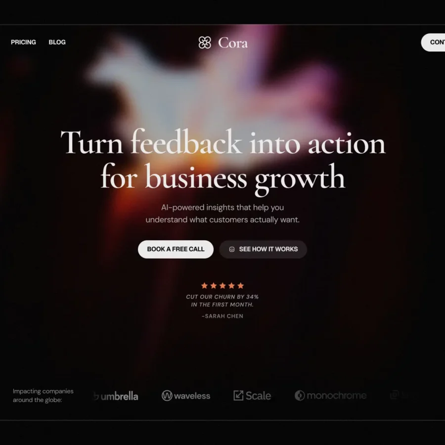 Cora — AI SaaS — Ramish Aziz Framer Template
