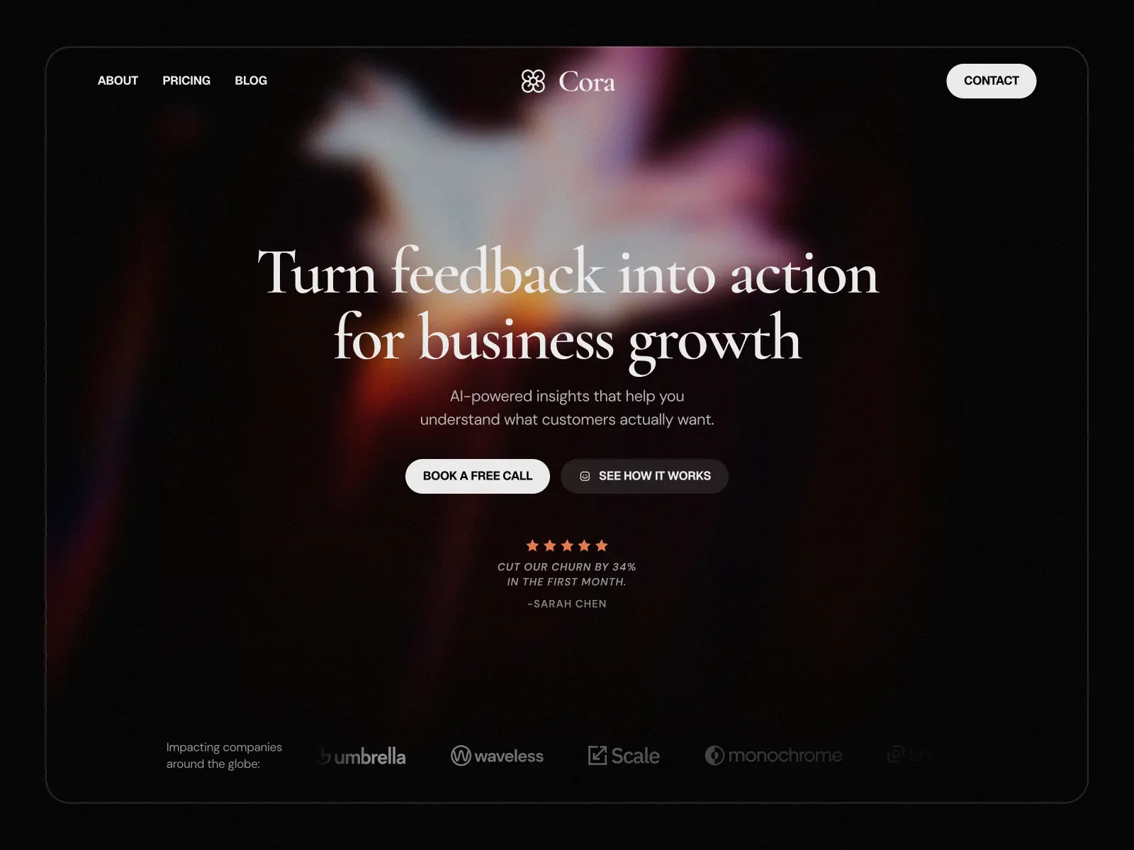 Cora — AI SaaS — Ramish Aziz Framer Template