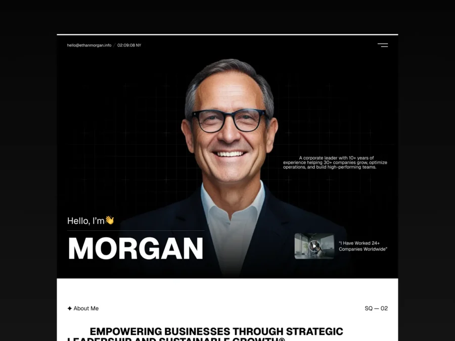 Corpfolio — Corporate leader's website — Eneso Framer Template