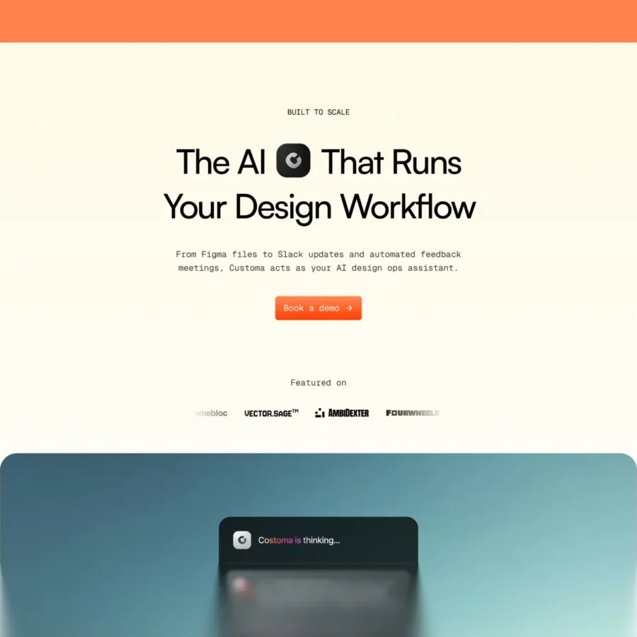 Costoma — AI Landing Page — Forx Studio Framer Template