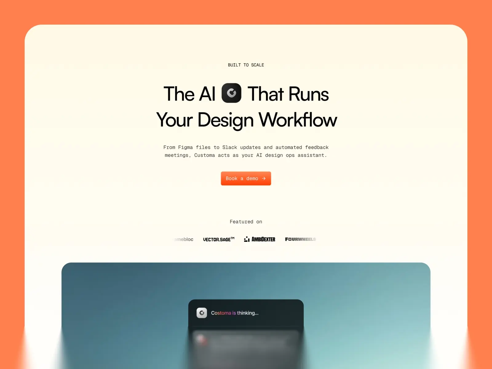 Costoma — AI Landing Page — Forx Studio Framer Template