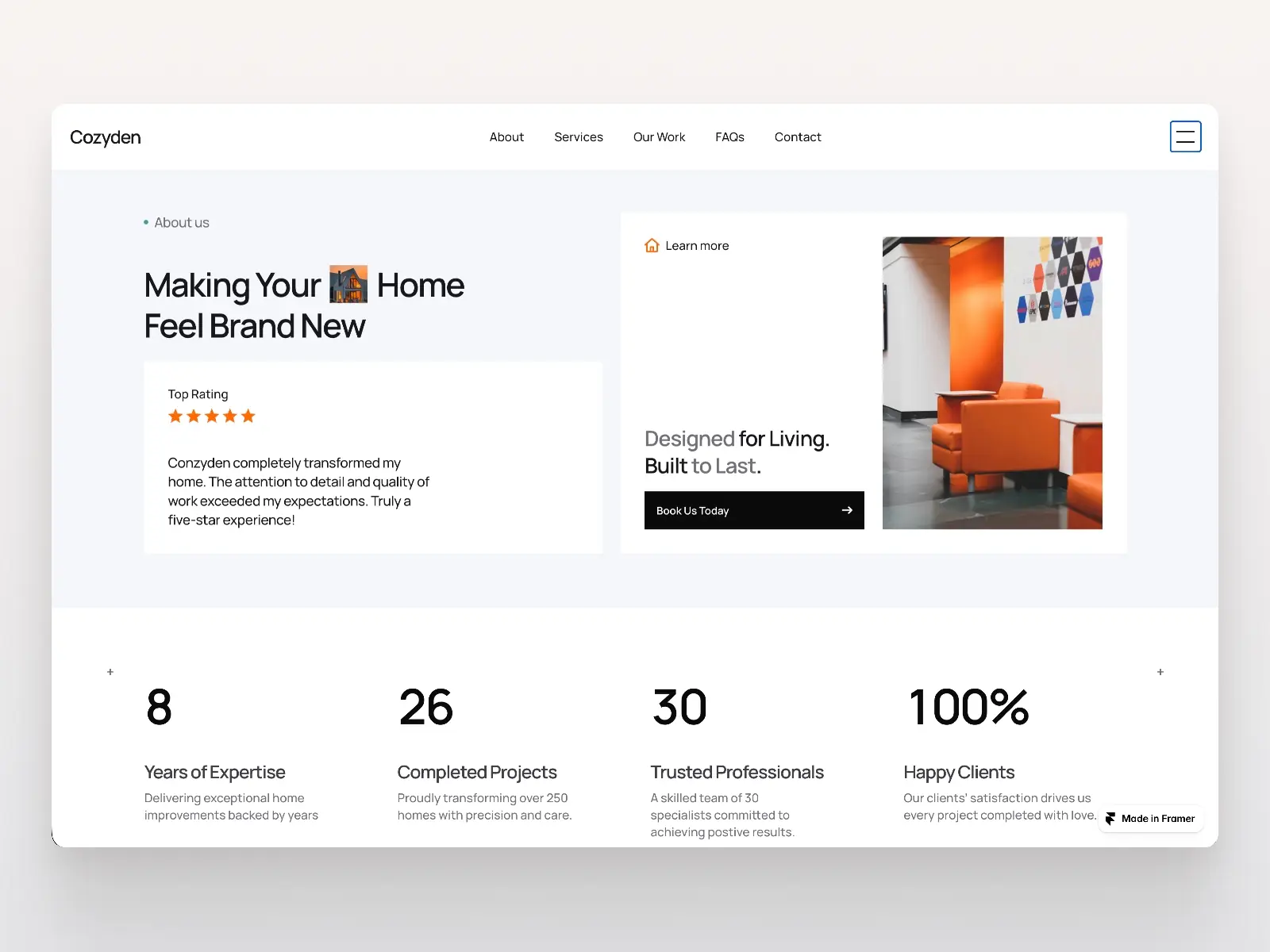 Cozyden — Interior & Home Living Template
